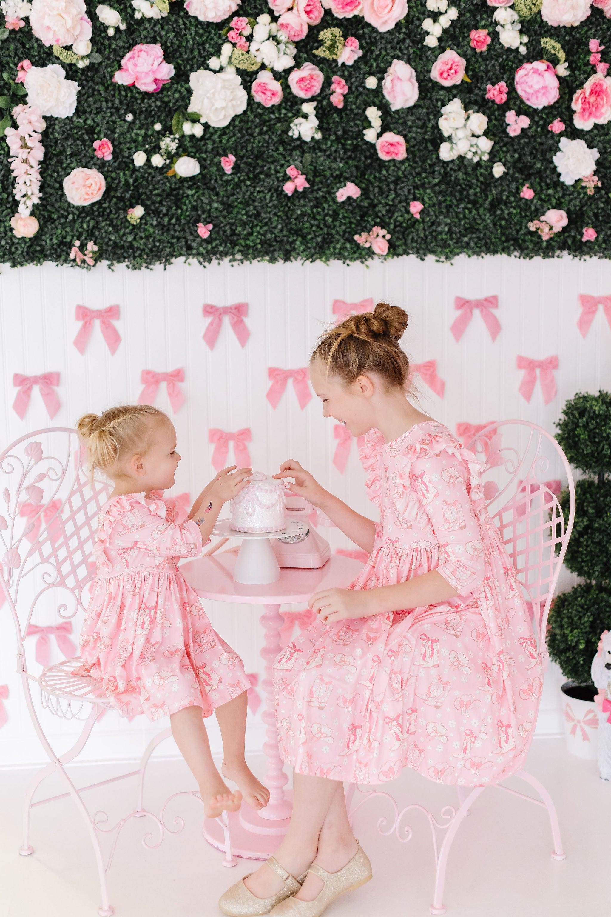 Howdy 3/4 Sleeve Ruffle Twirl Dress by Mila & Rose ®