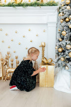 Hunter Green Velvet Sequin Dress by Mila & Rose ®