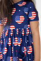 I Heart the USA S/S Pocket Twirl Dress by Mila & Rose ®