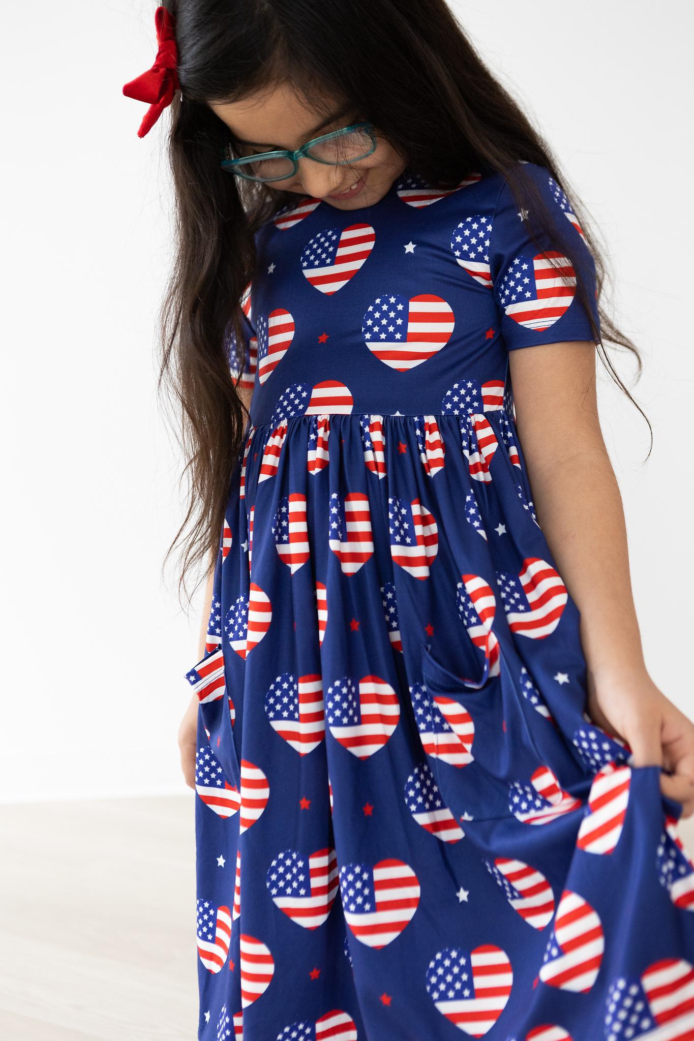 I Heart the USA S/S Pocket Twirl Dress by Mila & Rose ®