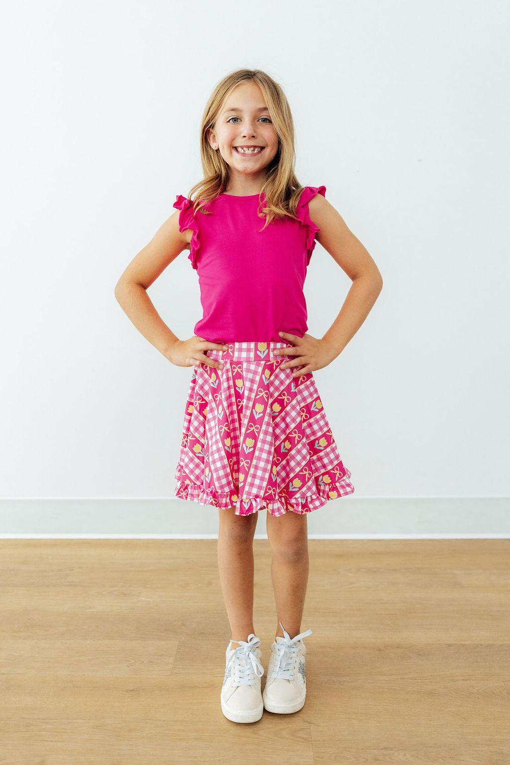 I Love You Tulip Much Ruffle Twirl Skort by Mila & Rose ®