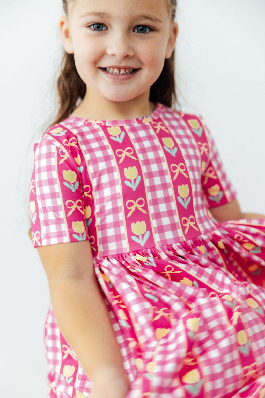 I Love You Tulip Much S/S Pocket Twirl Dress by Mila & Rose ®