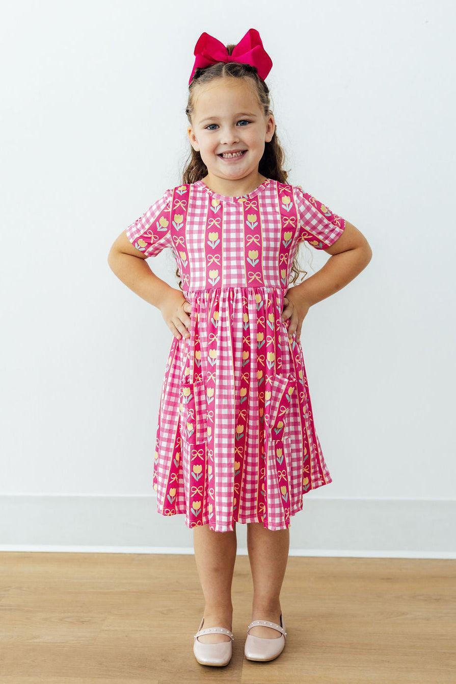 I Love You Tulip Much S/S Pocket Twirl Dress by Mila & Rose ®
