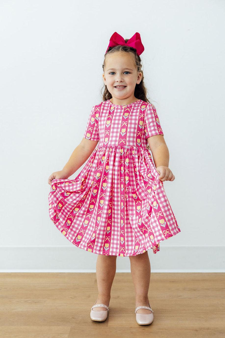 I Love You Tulip Much S/S Pocket Twirl Dress by Mila & Rose ®