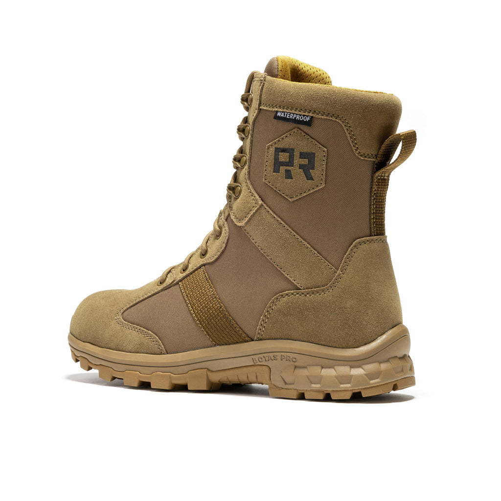 ROCKROOSTER Colmar Coyote 8 inch Suede Leather Waterproof Tactical & Military Boots AB500 by Rock Rooster Footwear Inc