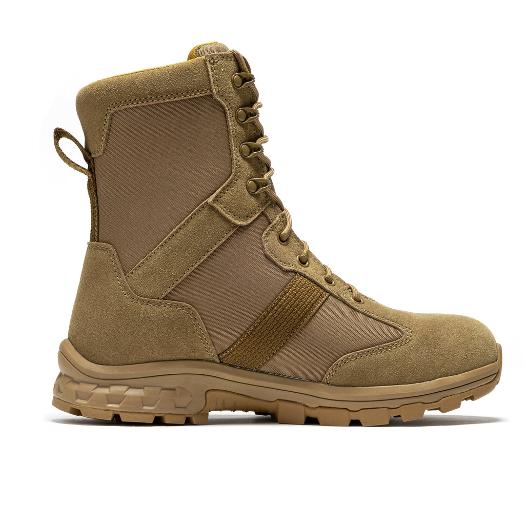 ROCKROOSTER Colmar Coyote 8 inch Suede Leather Waterproof Tactical & Military Boots AB500 by Rock Rooster Footwear Inc