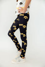 Iowa Black Tigerhawk Leggings by Mila & Rose ®
