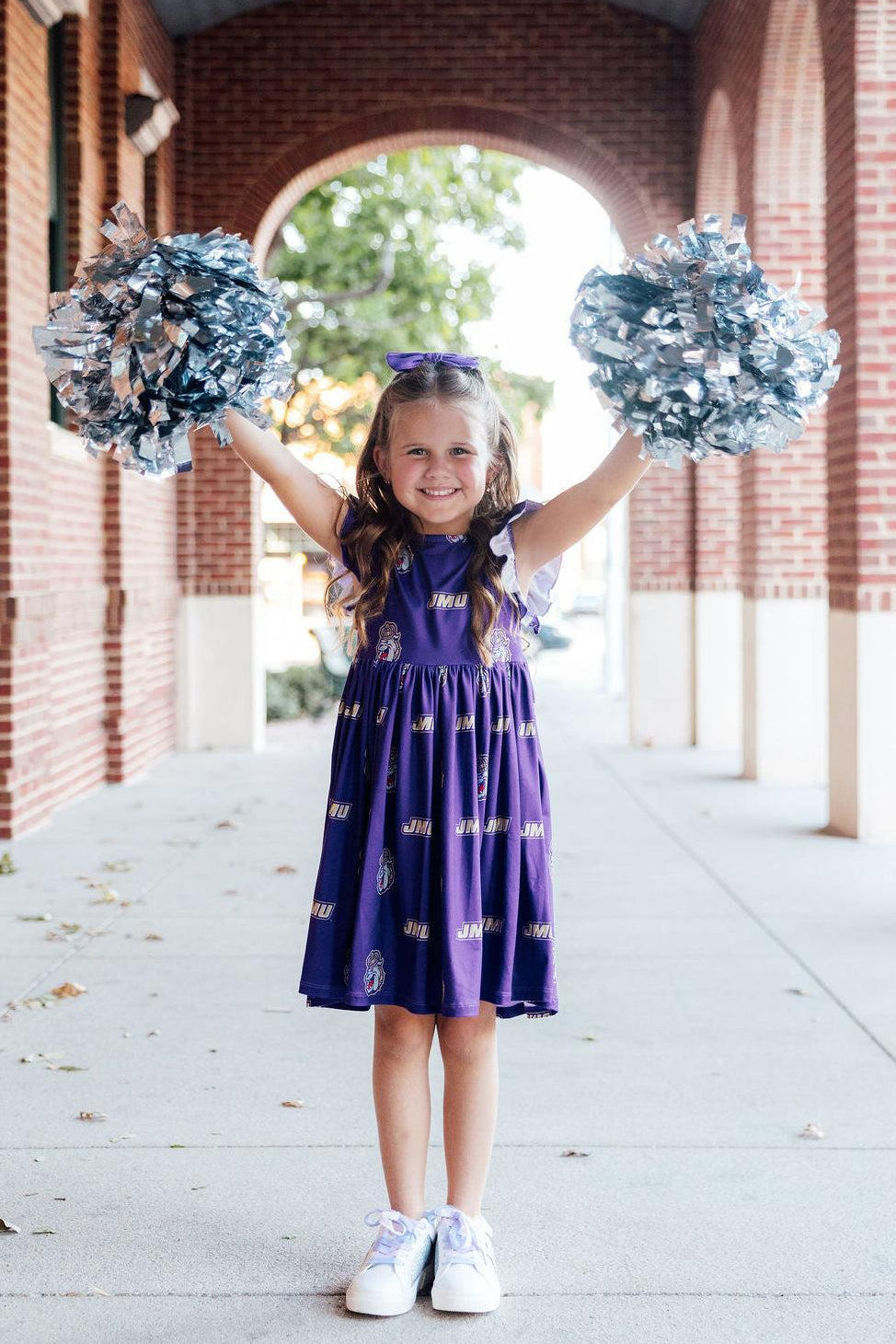 JMU Purple Duke Dog Flutter Twirl Dress by Mila & Rose ®