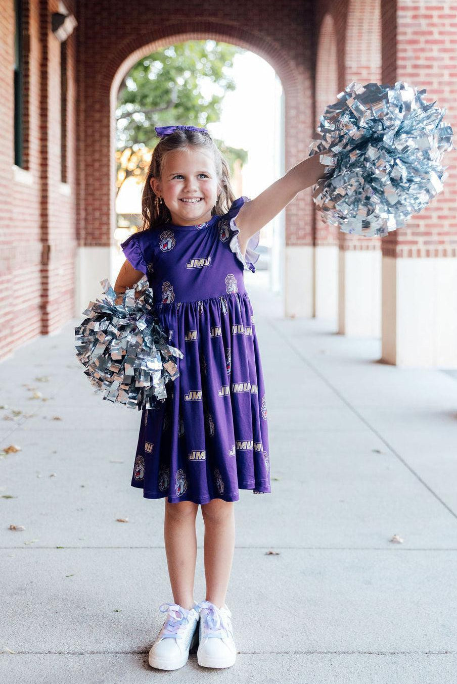 JMU Purple Duke Dog Flutter Twirl Dress by Mila & Rose ®