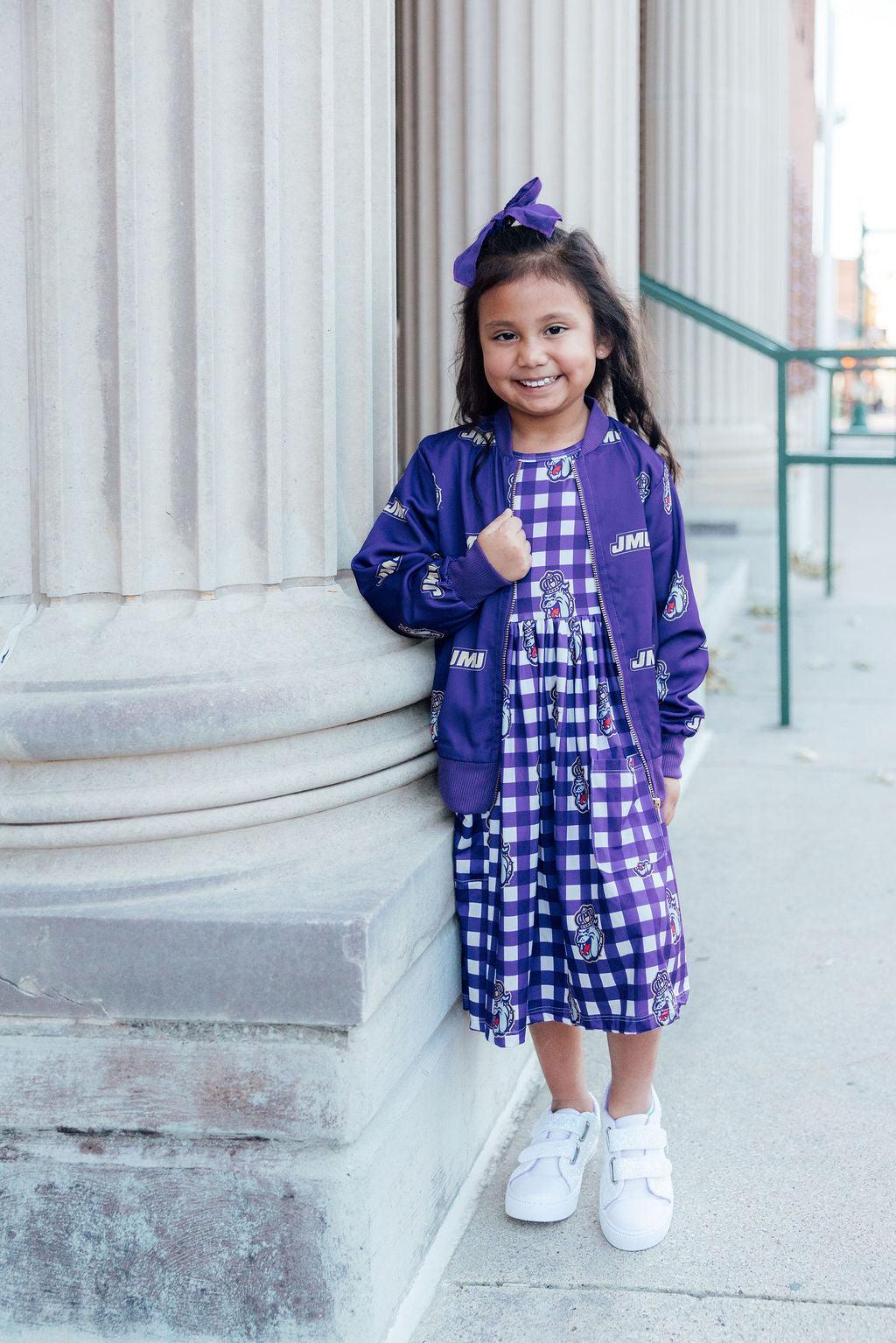 JMU Purple Duke Dog Satin Jacket by Mila & Rose ®
