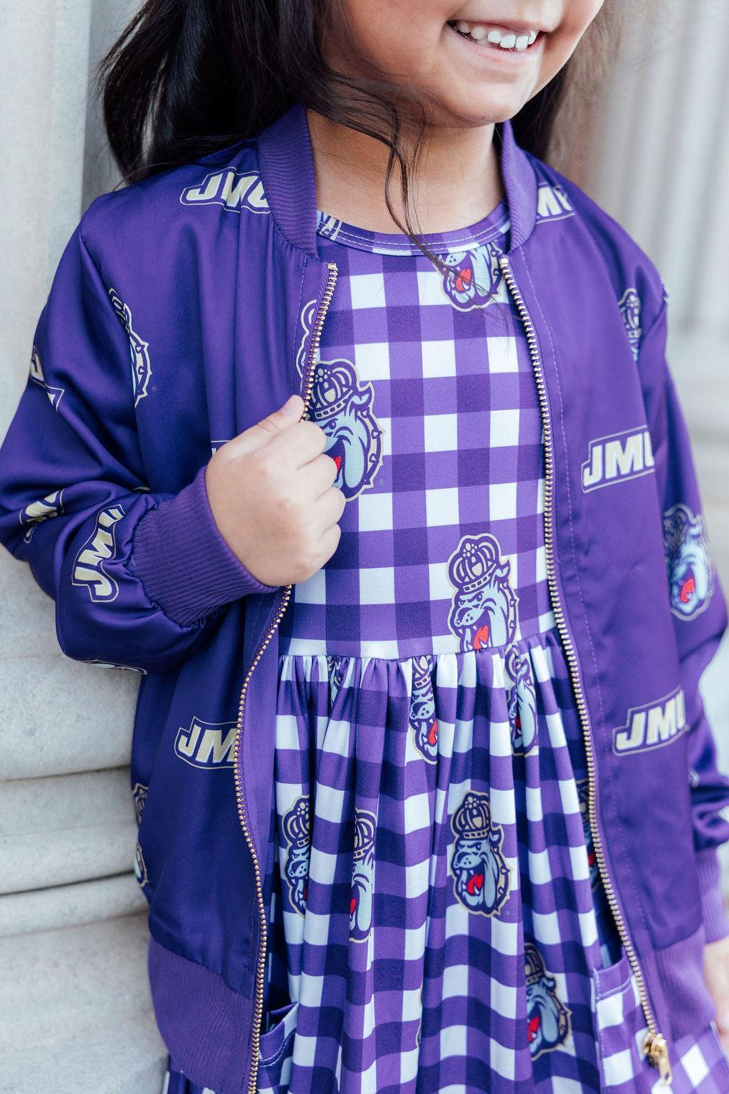 JMU Purple Duke Dog Satin Jacket by Mila & Rose ®