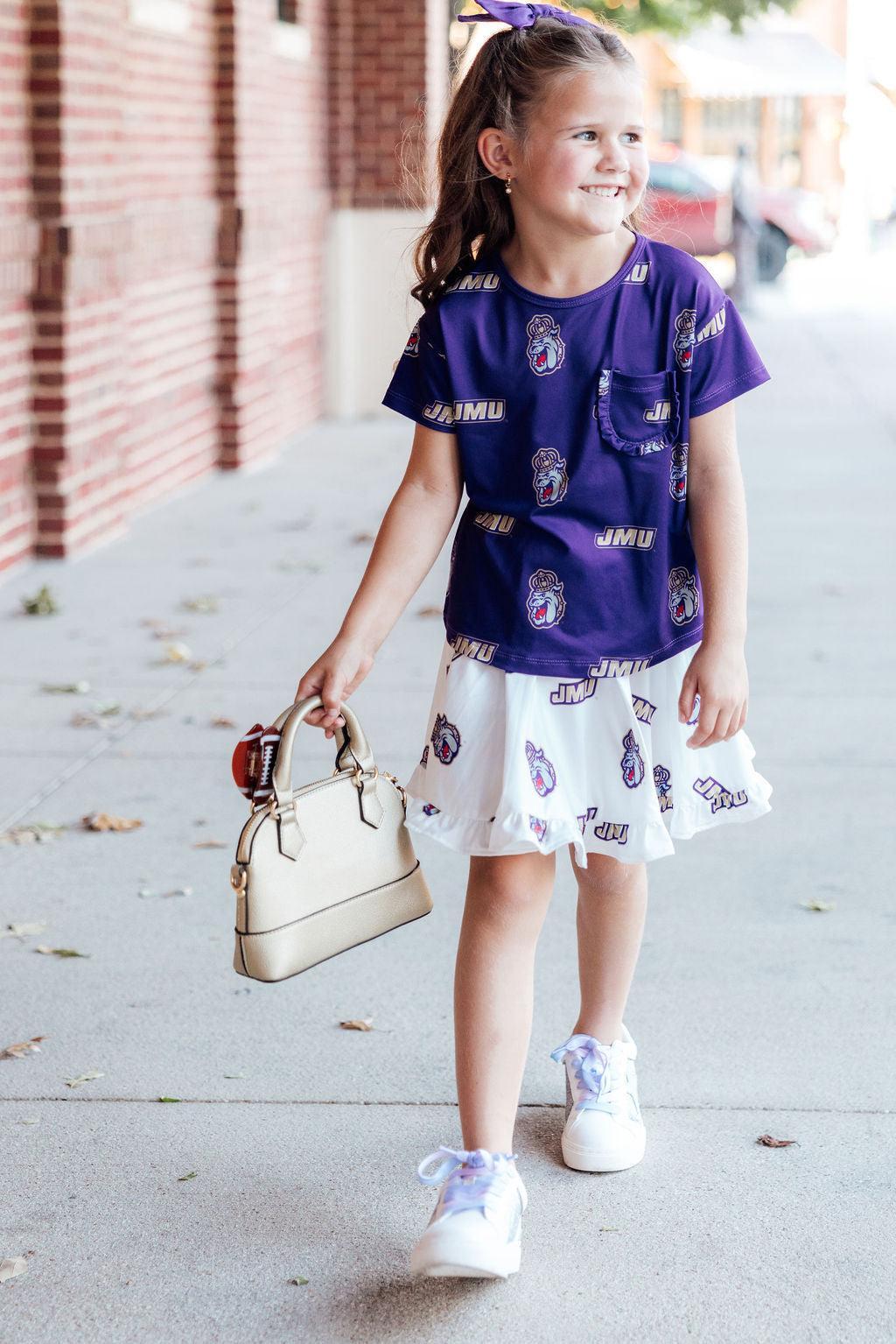 JMU White Duke Dog Twirl Skort by Mila & Rose ®