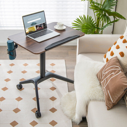 Pneumatic Standing Desk with Anti-fall Baffle and Cup Holder by LuxuryLifeWay Online Store