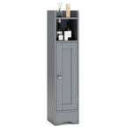 Slim Bathroom Cabinet Corner with 1 Door and Adjustable Shelves-White by LuxuryLifeWay Online Store