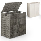 29 Gallons Laundry Hamper with Convenient Handles and Removable Liner Bag-Gray by LuxuryLifeWay Online Store