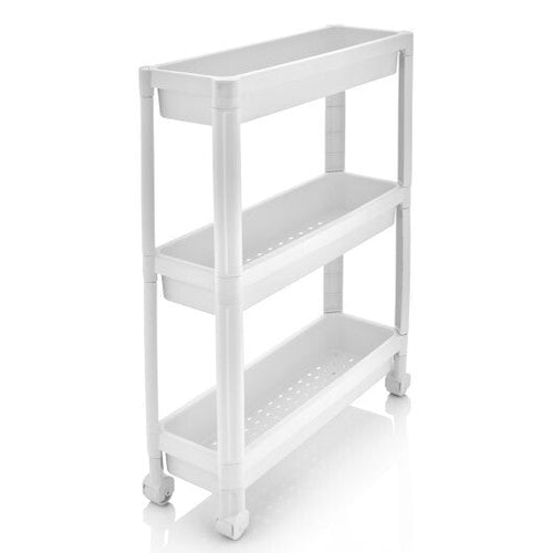 3-Tier Slim Rolling Storage Cart 2-Pack Mobile Bathroom Organizer with Wheels-Black by LuxuryLifeWay Online Store