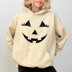 Jack-O-Lantern Girl Pumpkin Halloween Spooky Trick Or Treat Witch Hooded Sweatshirt by Refinery No. 1