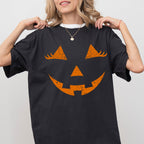 Jack-O-Lantern Girl Pumpkin Witch Halloween Spooky Trick Or Treat Costume Graphic Comfort Colors Tee by Refinery No. 1