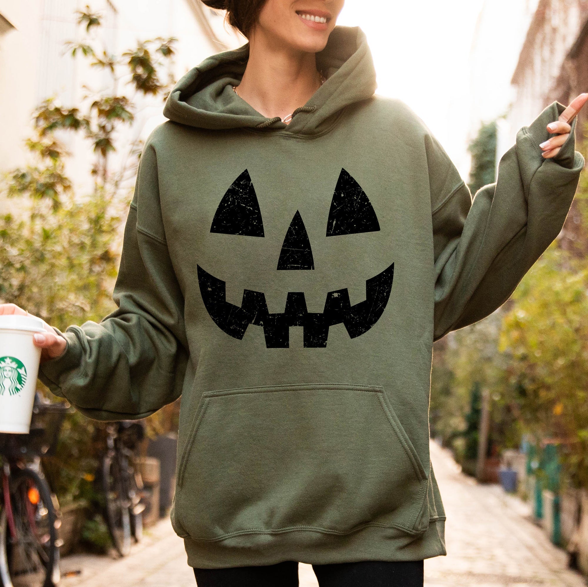 Jack-O-Lantern Pumpkin Halloween Spooky Trick Or Treat Witch Limited Edition Hooded Sweatshirt by Refinery No. 1
