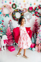 Jingle Bells 3/4 Sleeve Pocket Twirl Dress by Mila & Rose ®