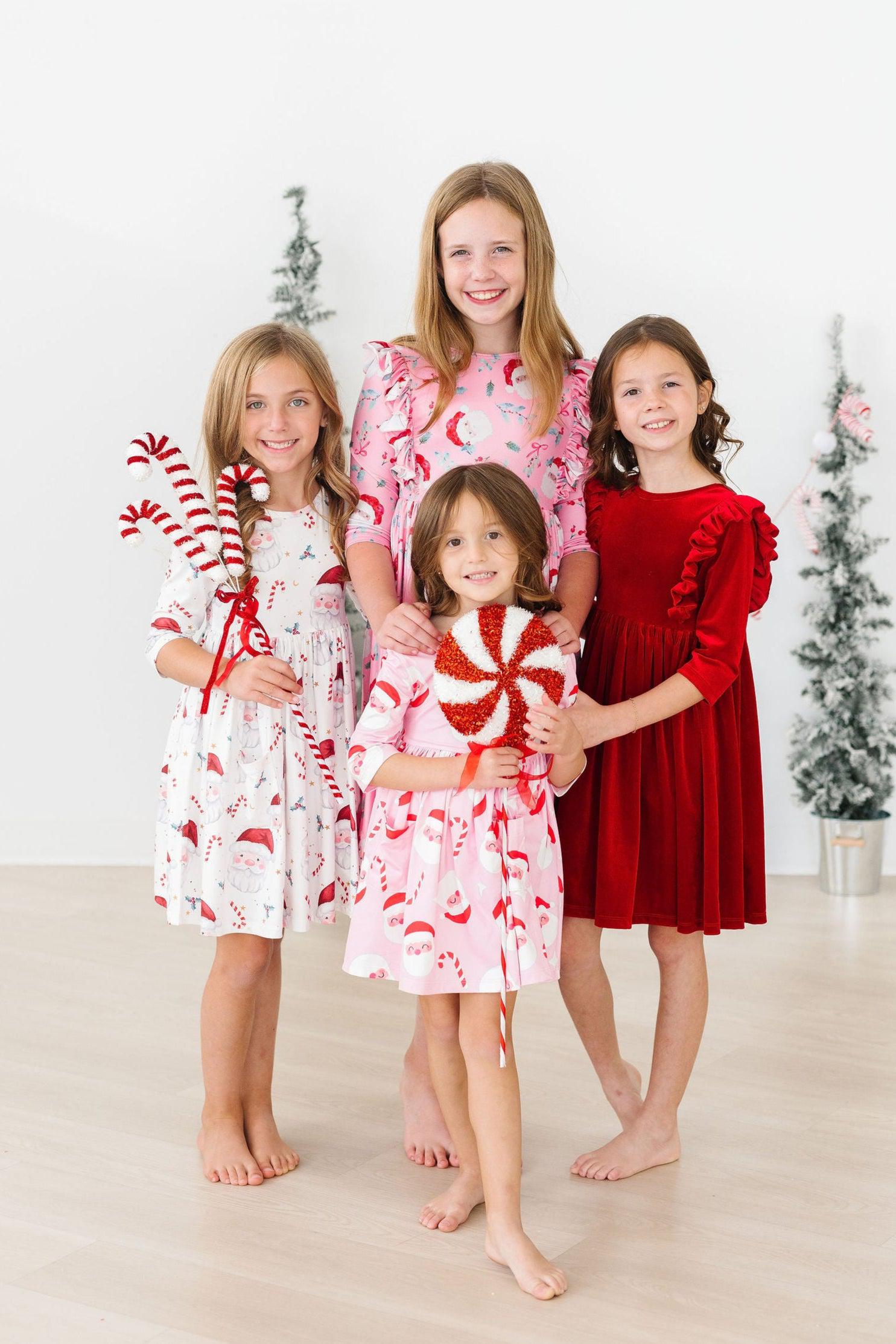 Mistletoe Magic 3/4 Sleeve Pocket Twirl Dress by Mila & Rose ®