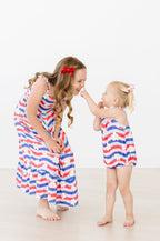 SALE July Vibes Ruffle Cross Back Romper by Mila & Rose ®