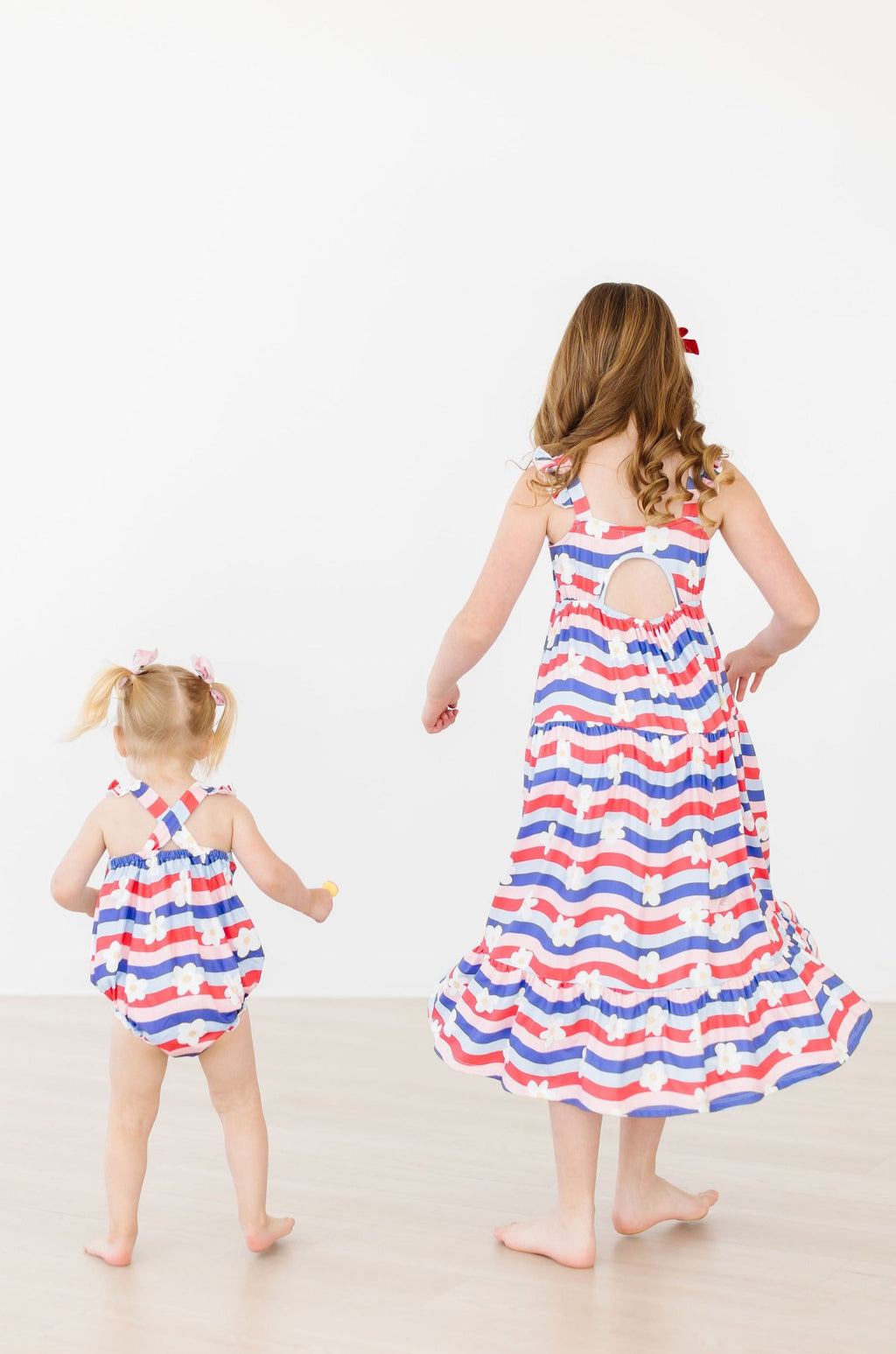 SALE July Vibes Ruffle Cross Back Romper by Mila & Rose ®
