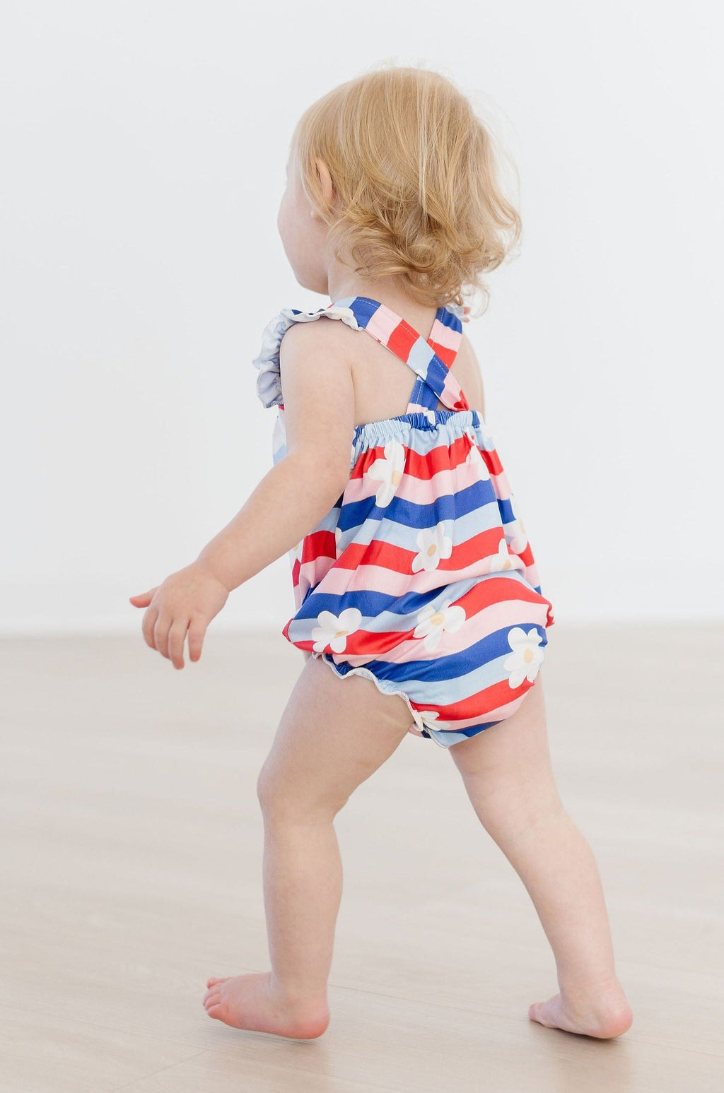 SALE July Vibes Ruffle Cross Back Romper by Mila & Rose ®