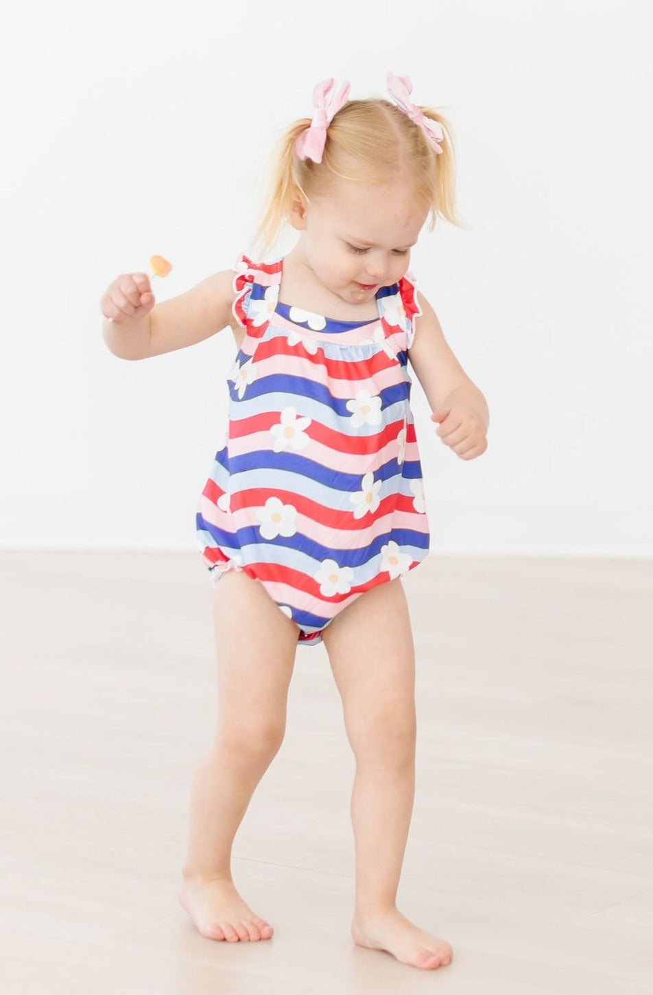 SALE July Vibes Ruffle Cross Back Romper by Mila & Rose ®