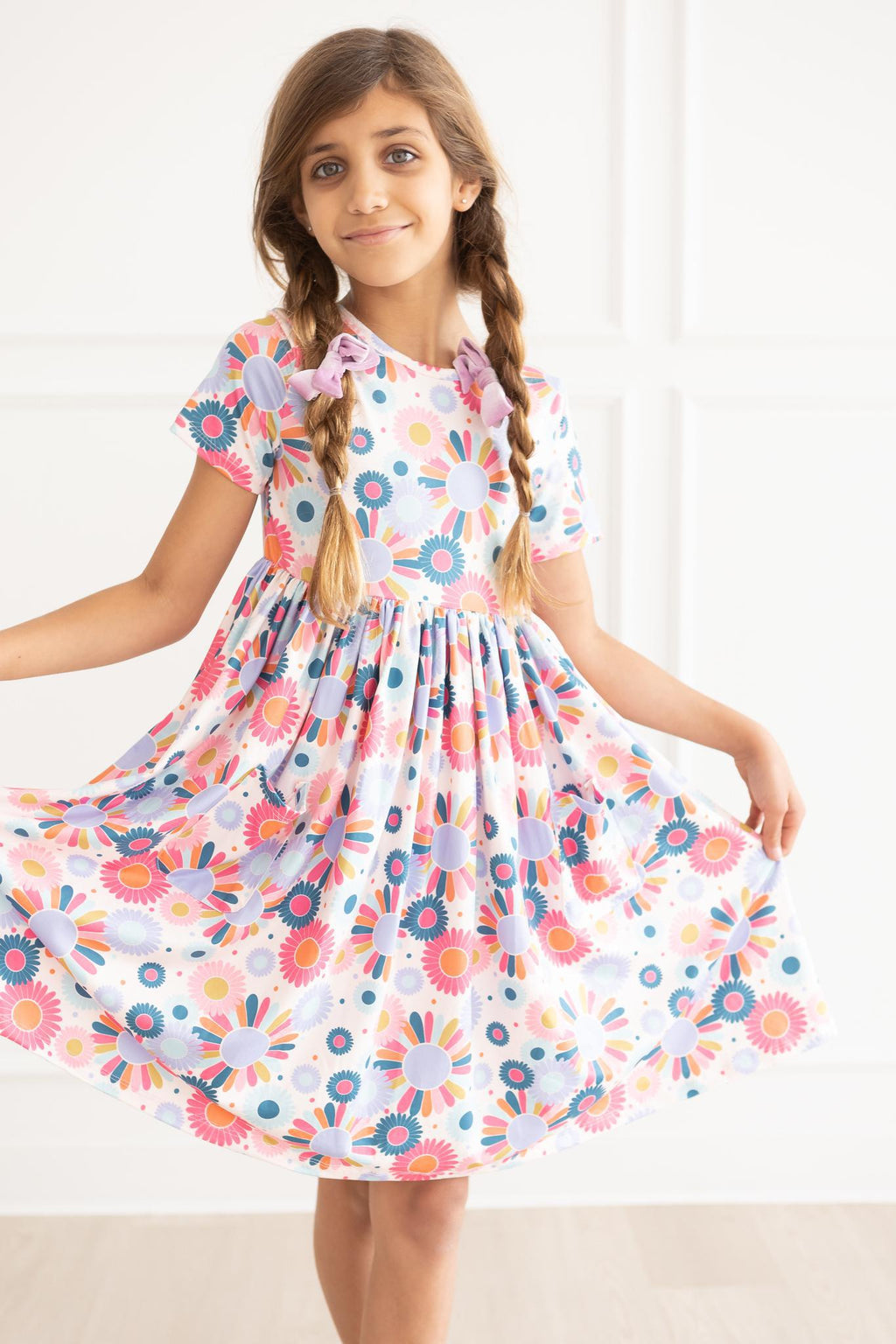 Keep Growing S/S Pocket Twirl Dress by Mila & Rose ®