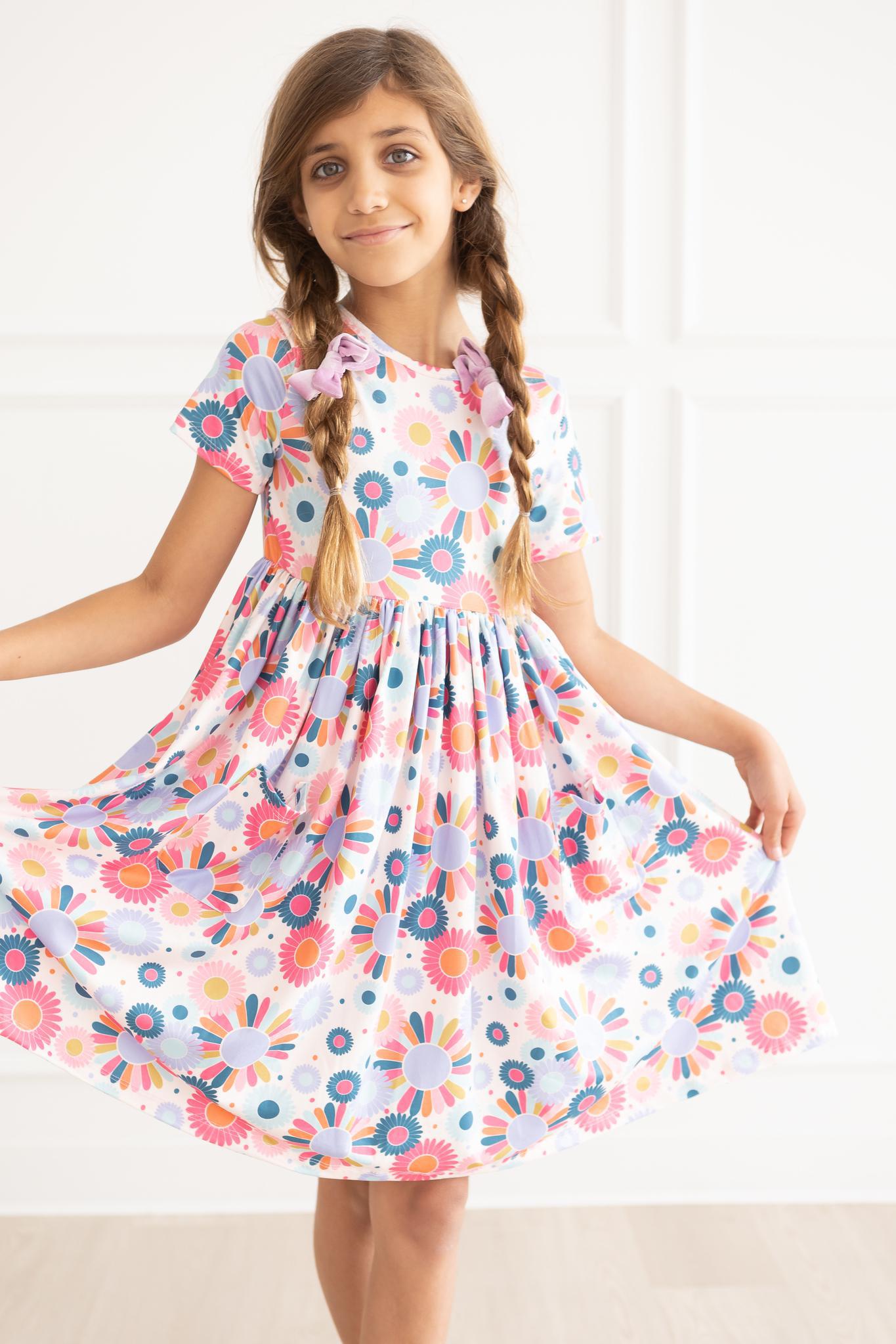 Keep Growing S/S Pocket Twirl Dress by Mila & Rose ®