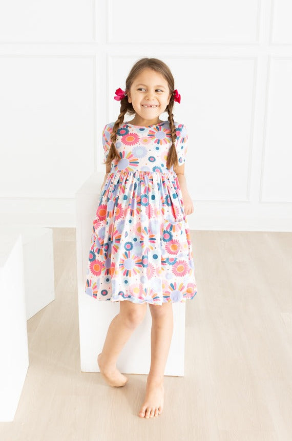 Keep Growing S/S Pocket Twirl Dress by Mila & Rose ®