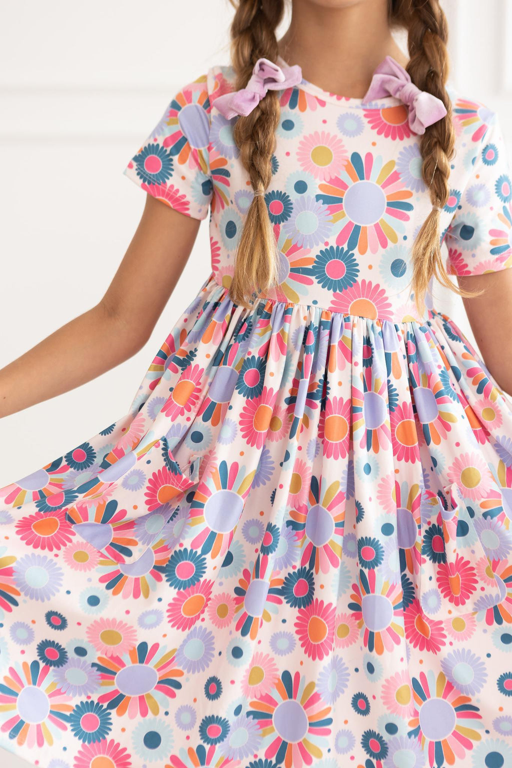Keep Growing S/S Pocket Twirl Dress by Mila & Rose ®