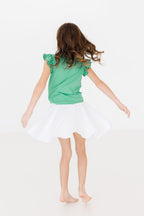 Kelly Green S/S Ruffle Tee by Mila & Rose ®
