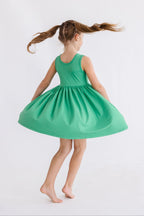 Kelly Green Tank Pocket Twirl Dress by Mila & Rose ®