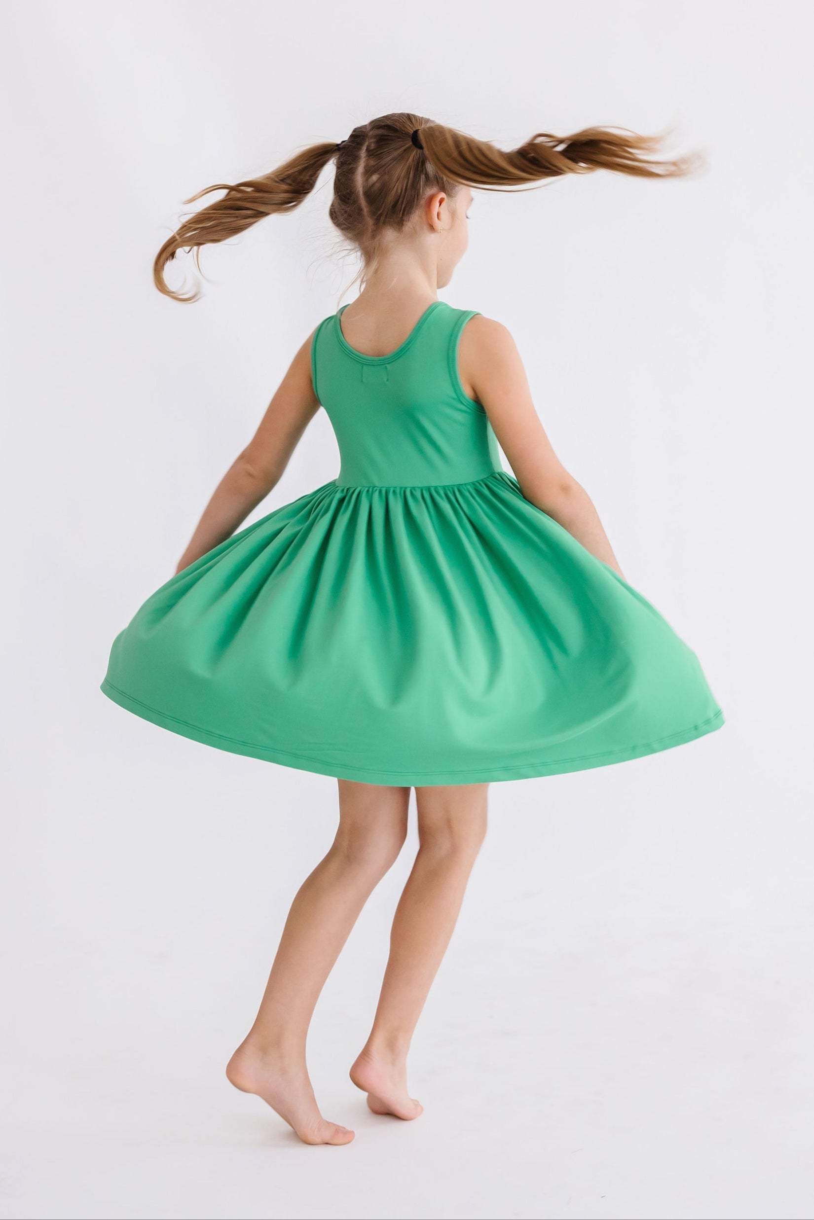 Kelly Green Tank Pocket Twirl Dress by Mila & Rose ®