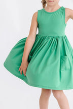 Kelly Green Tank Pocket Twirl Dress by Mila & Rose ®