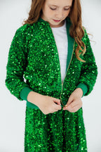 Kelly Green Velvet Sequin Jacket by Mila & Rose ®