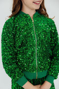 Kelly Green Velvet Sequin Jacket by Mila & Rose ®