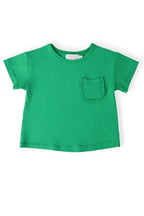 Kelly Green Ruffle Pocket Tee by Mila & Rose ®