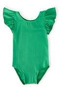 Kelly Green S/S Flutter Sleeve Leotard by Mila & Rose ®