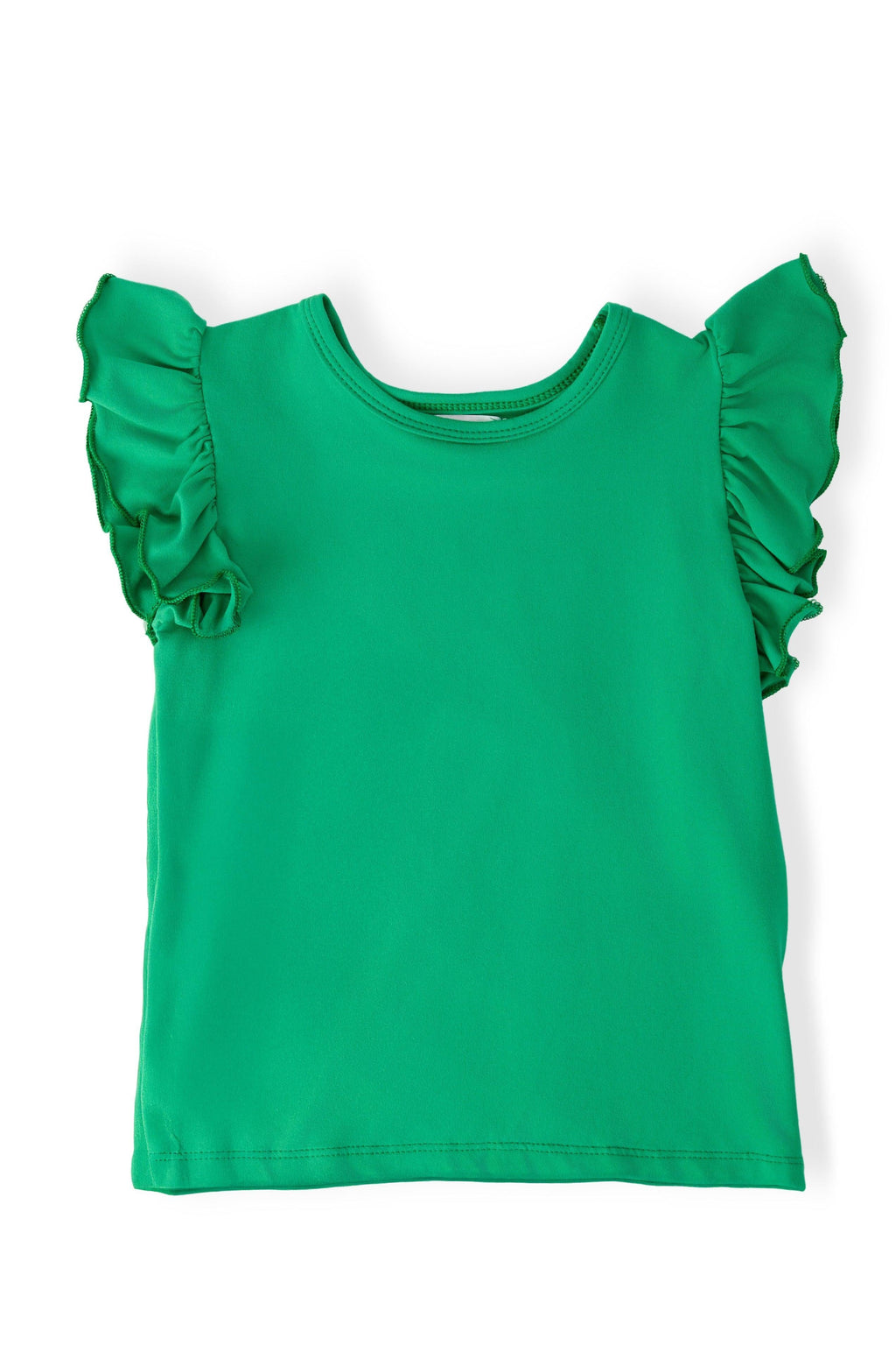 Kelly Green S/S Ruffle Tee by Mila & Rose ®