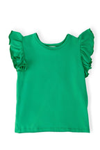 Kelly Green S/S Ruffle Tee by Mila & Rose ®