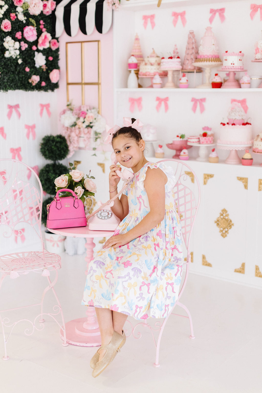 Bow-tastic Flutter Sleeve Twirl Dress by Mila & Rose ®