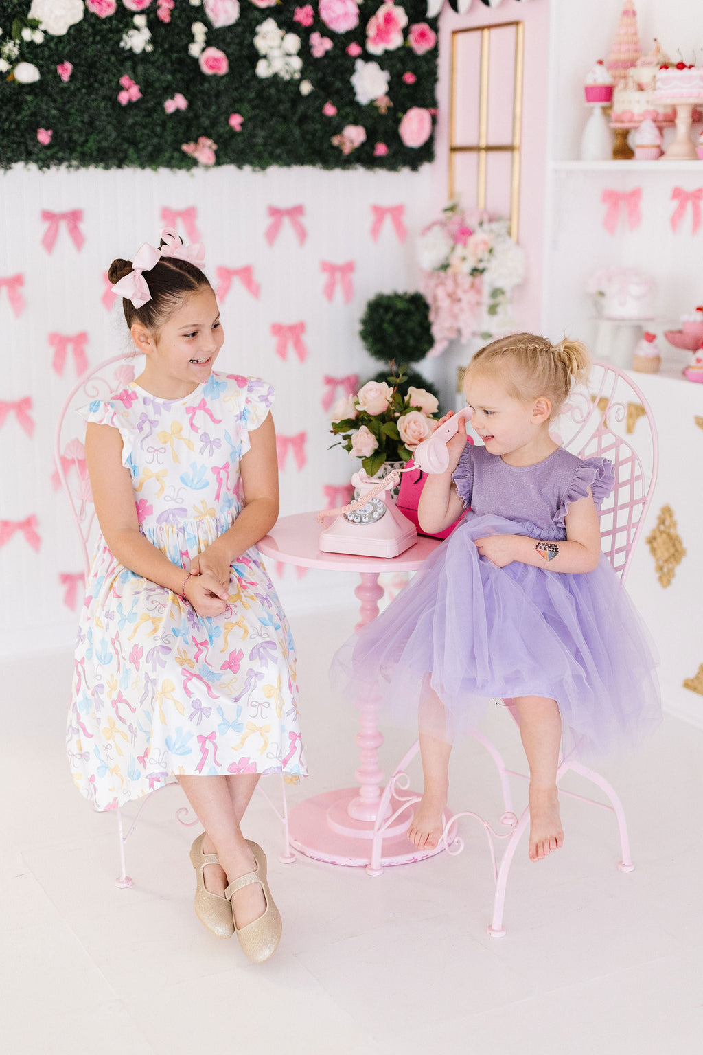 Bow-tastic Flutter Sleeve Twirl Dress by Mila & Rose ®
