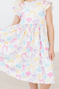 Bow-tastic Flutter Sleeve Twirl Dress by Mila & Rose ®
