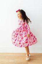 Dino Kisses L/S Pocket Twirl Dress by Mila & Rose ®