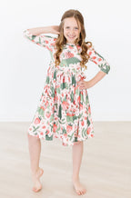 Hear Me Roar 3/4 Sleeve Pocket Twirl Dress by Mila & Rose ®