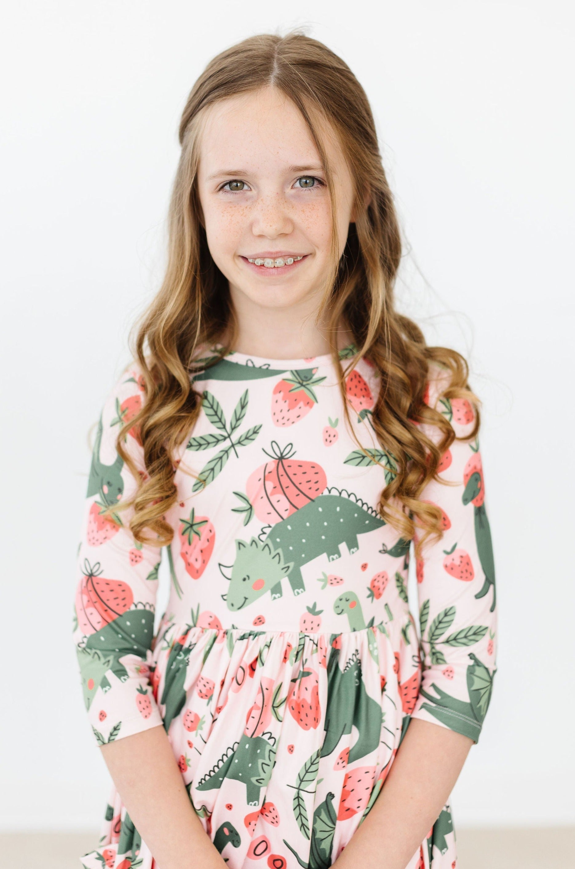 Hear Me Roar 3/4 Sleeve Pocket Twirl Dress by Mila & Rose ®