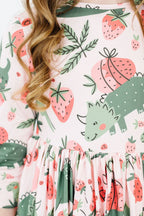 Hear Me Roar 3/4 Sleeve Pocket Twirl Dress by Mila & Rose ®